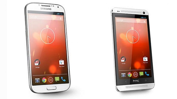 В магазине Google Play появились смартфоны Samsung Galaxy S4 и HTC One в версии Google Edition