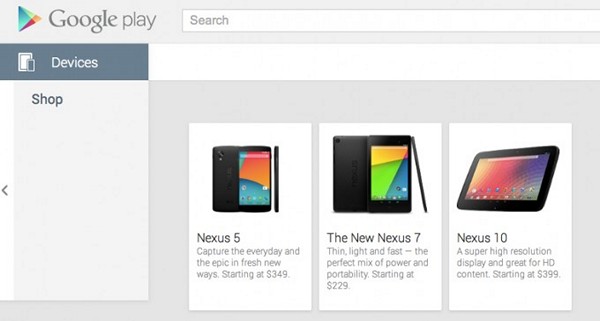 Nexus 5 ненадолго появился в Google Play по цене 349 долларов