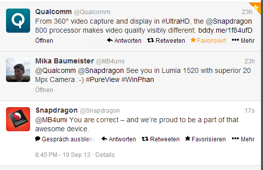 Qualcomm нечаянно подтвердила Snapdragon 800 у фаблета Lumia 1520