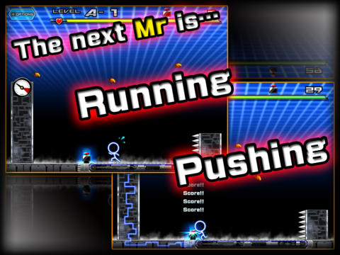 Беговая дорожка смерти в игре Mr.NooO!! для iPhone и iPad